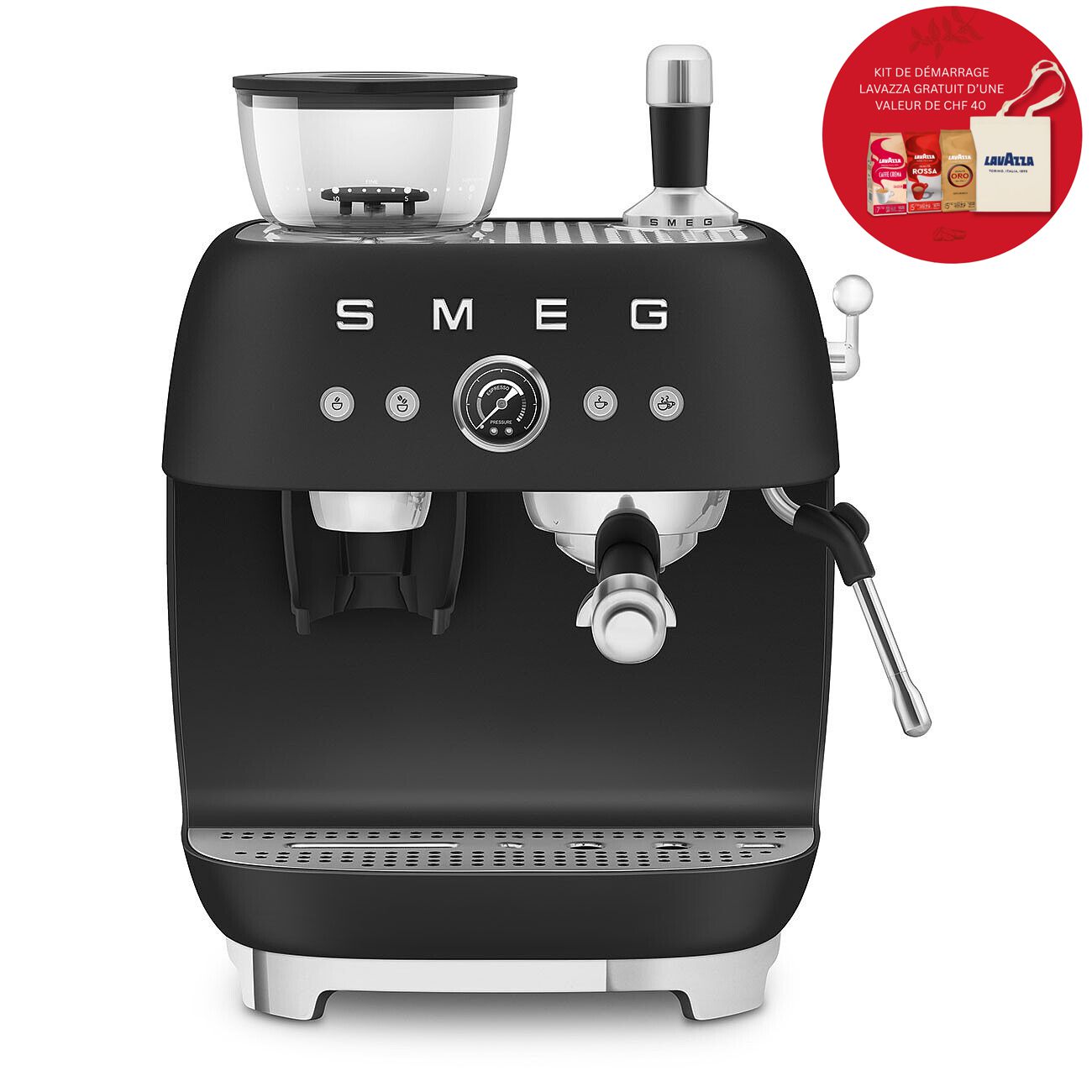 Espresso Coffee Machine with grinder EGF03BLMEU Lavazza-Edition