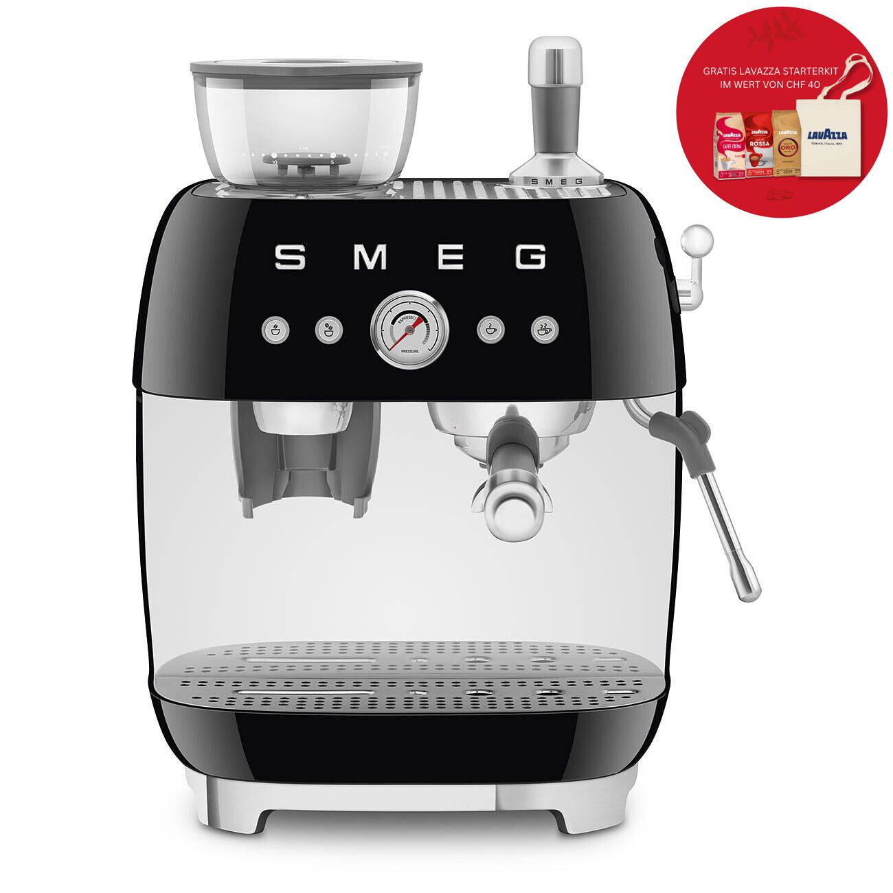 Machine à café Espresso avec broyeur EGF03BLEU Édition-Lavazza