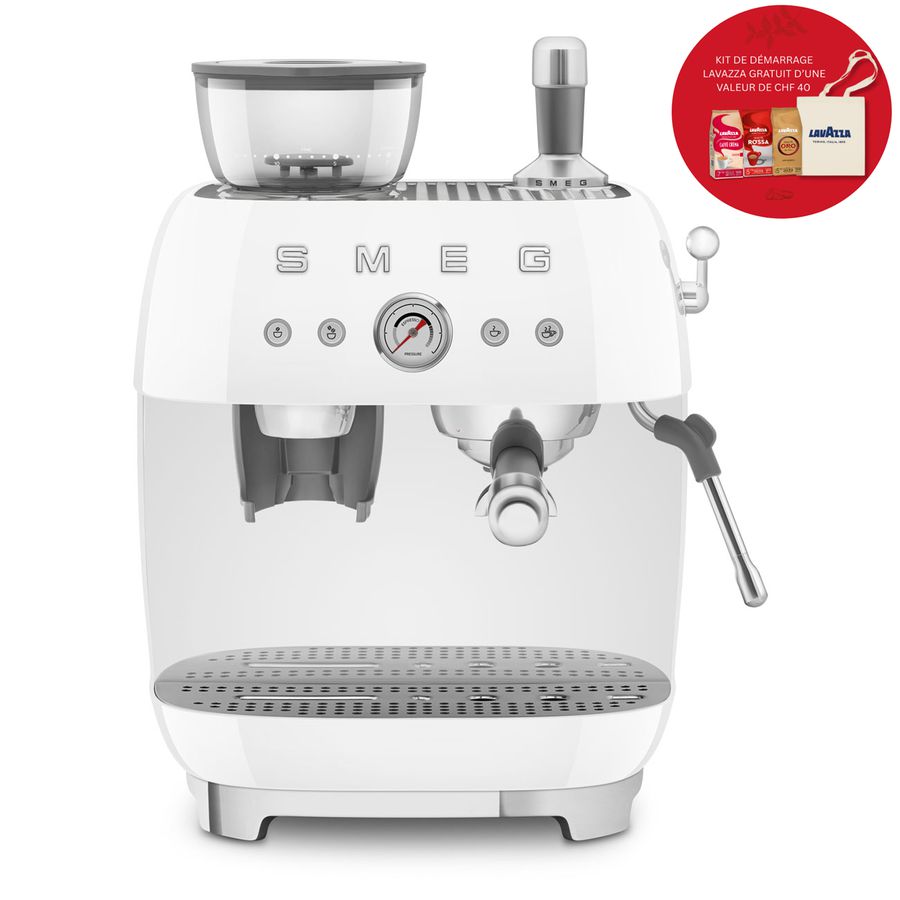 Espressomaschine mit Mahlwerk EGF03WHEU Lavazza-Edition
