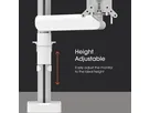 Tisch, höhenverstellbar, 20kg, weiss